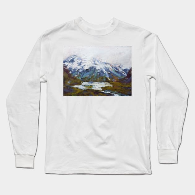 Mt Cook, South Island NZ Long Sleeve T-Shirt by Terrimad